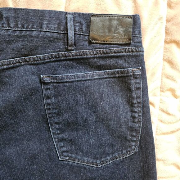 Polo Ralph Lauren Black Label Mens Straight Fit Stretch Jeans 42 x 30 Dark Wash - Picture 3 of 8